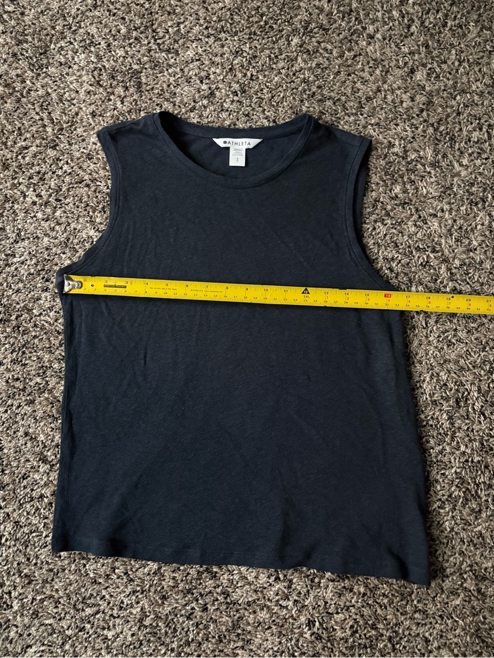 Athleta Navy-Black Sleeveless Muscle Tank